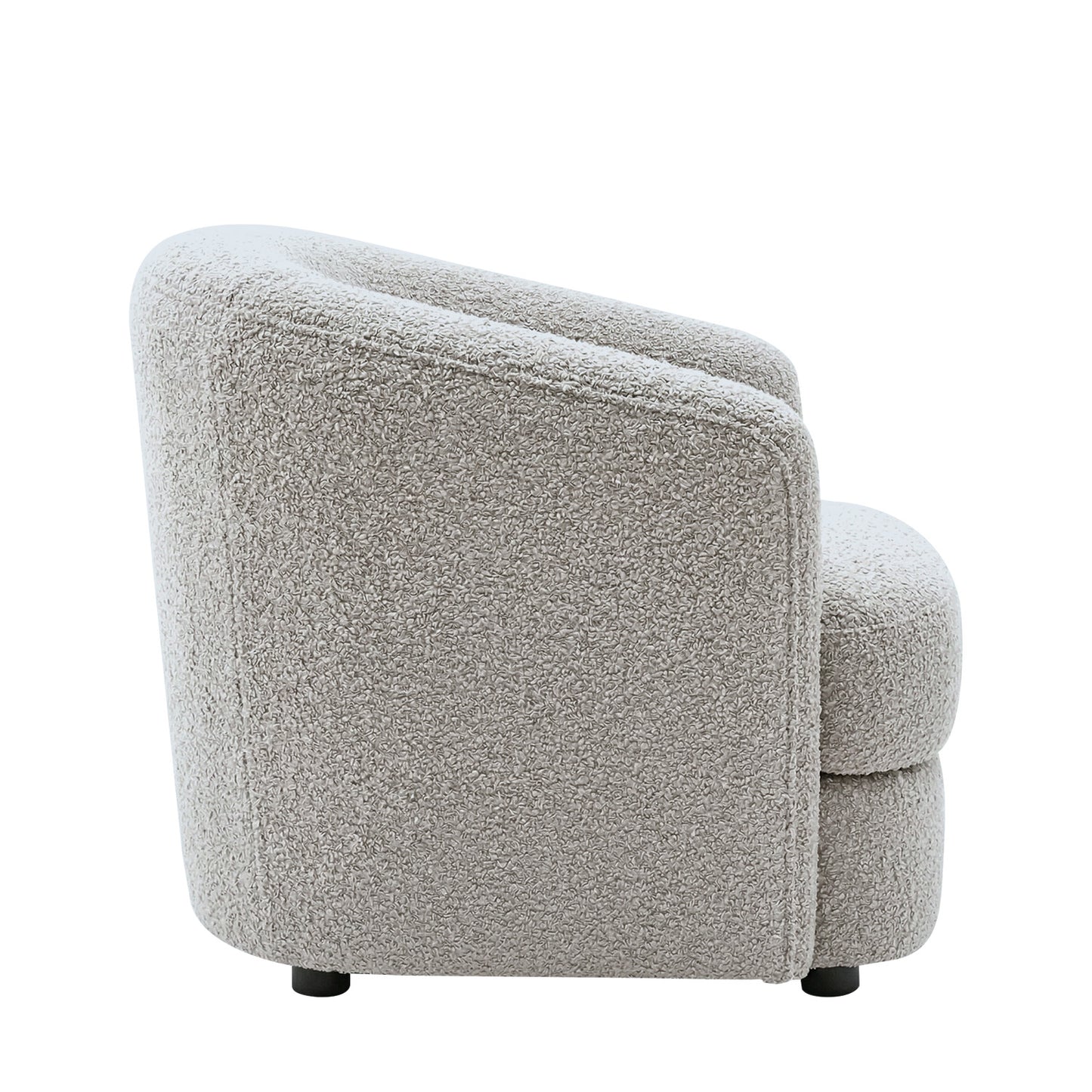 ElegantEnsemble Mouse Dark Grey Boucle Sofa