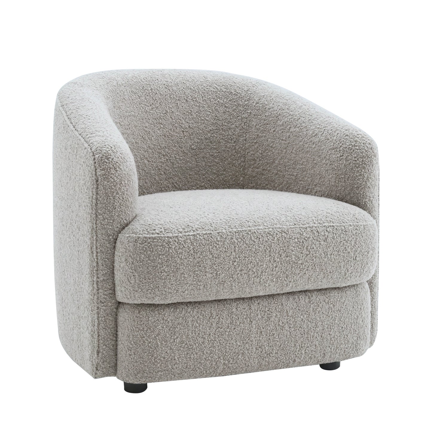 ElegantEnsemble Mouse Dark Grey Boucle Sofa