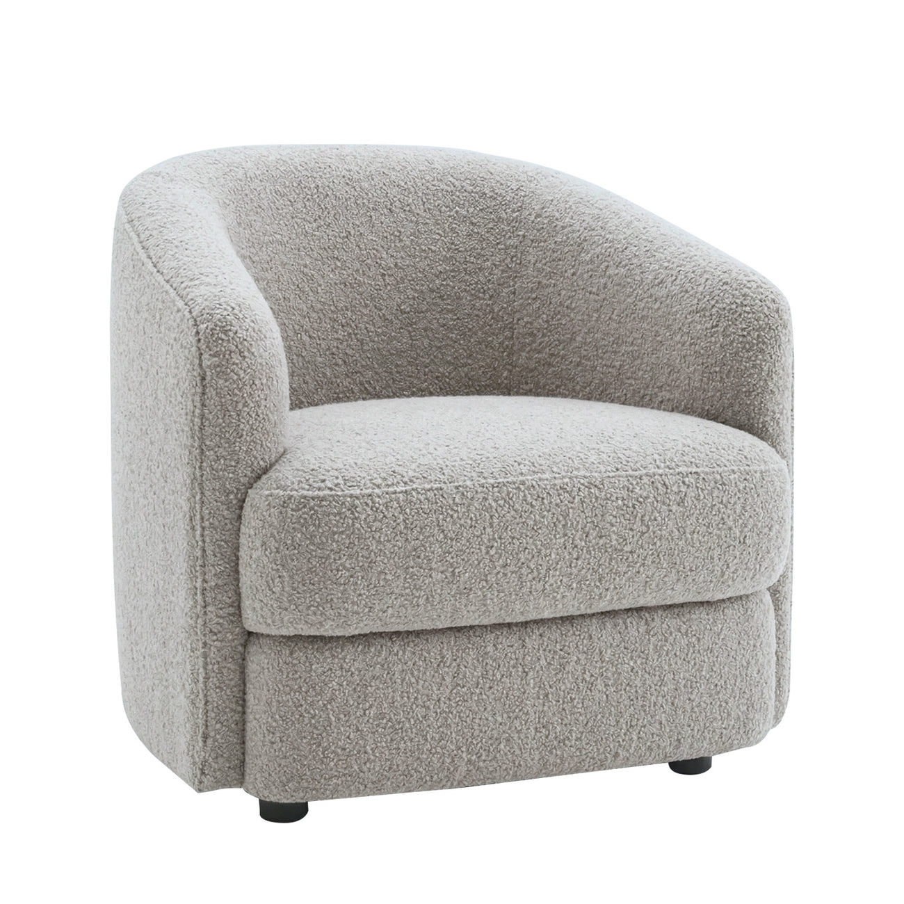 ElegantEnsemble Mouse Dark Grey Boucle Sofa