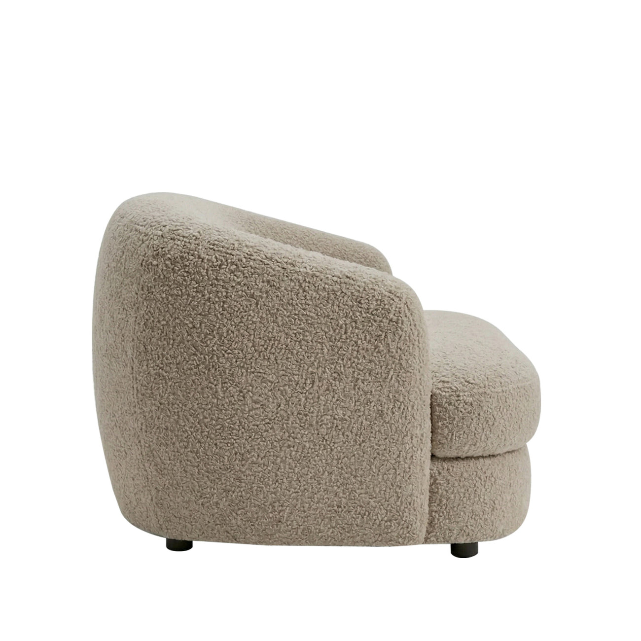 ElegantEnsemble Ash Grey Boucle 2 Seater Sofa