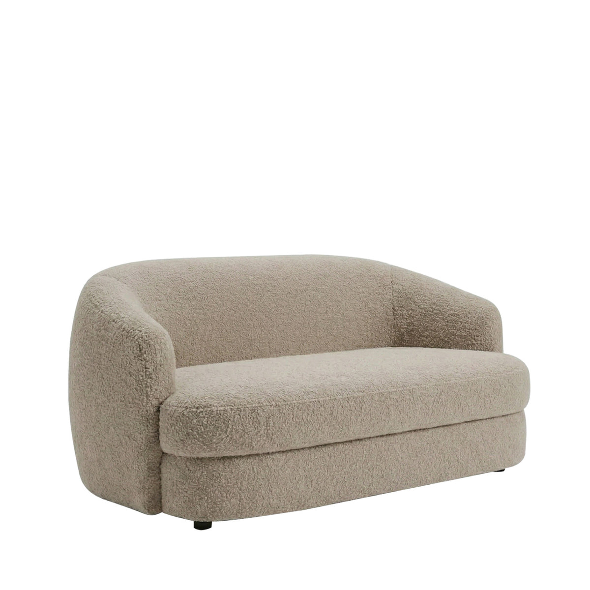 ElegantEnsemble Ash Grey Boucle 2 Seater Sofa