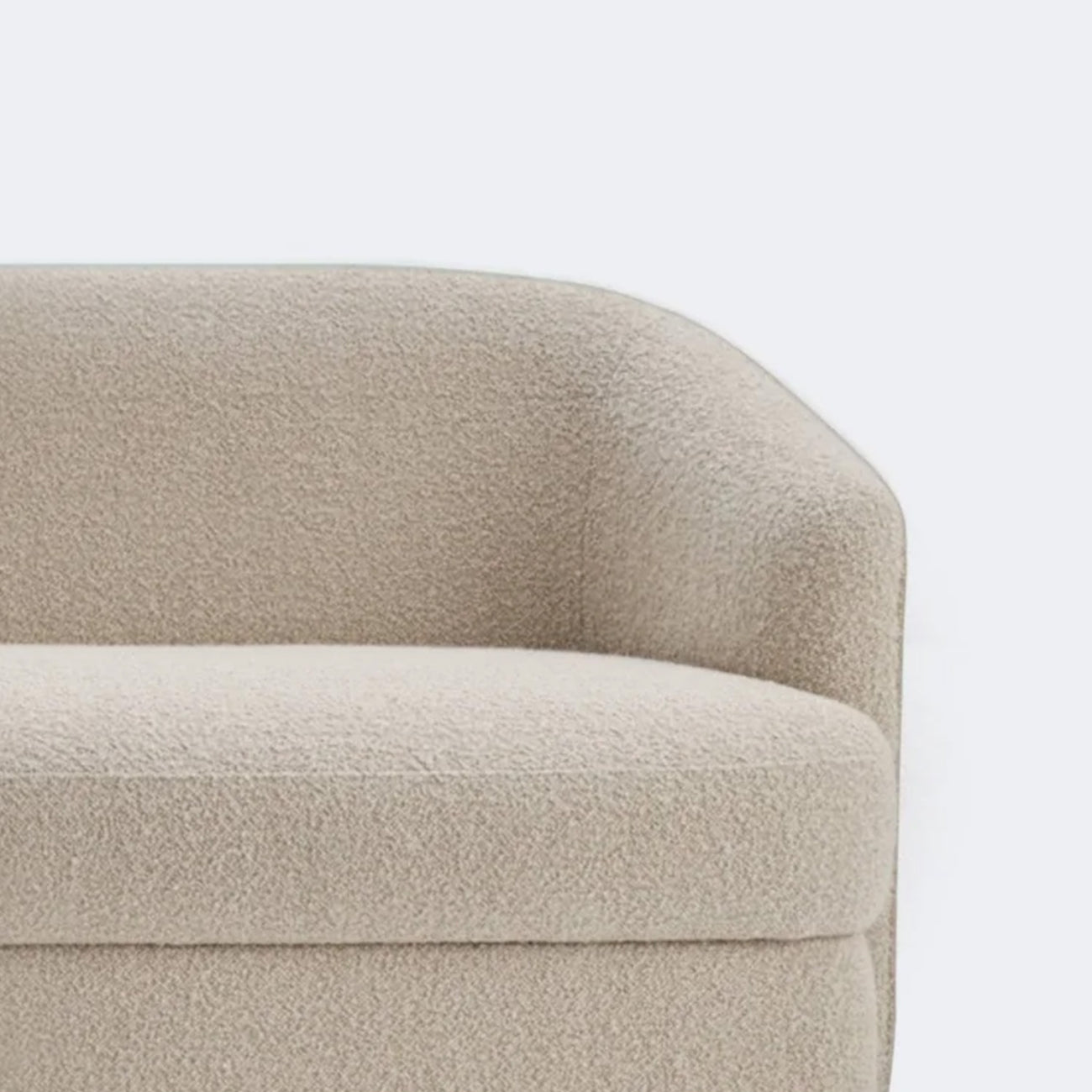 ElegantEnsemble Creme Boucle 2 Seater Sofa – Nestroots