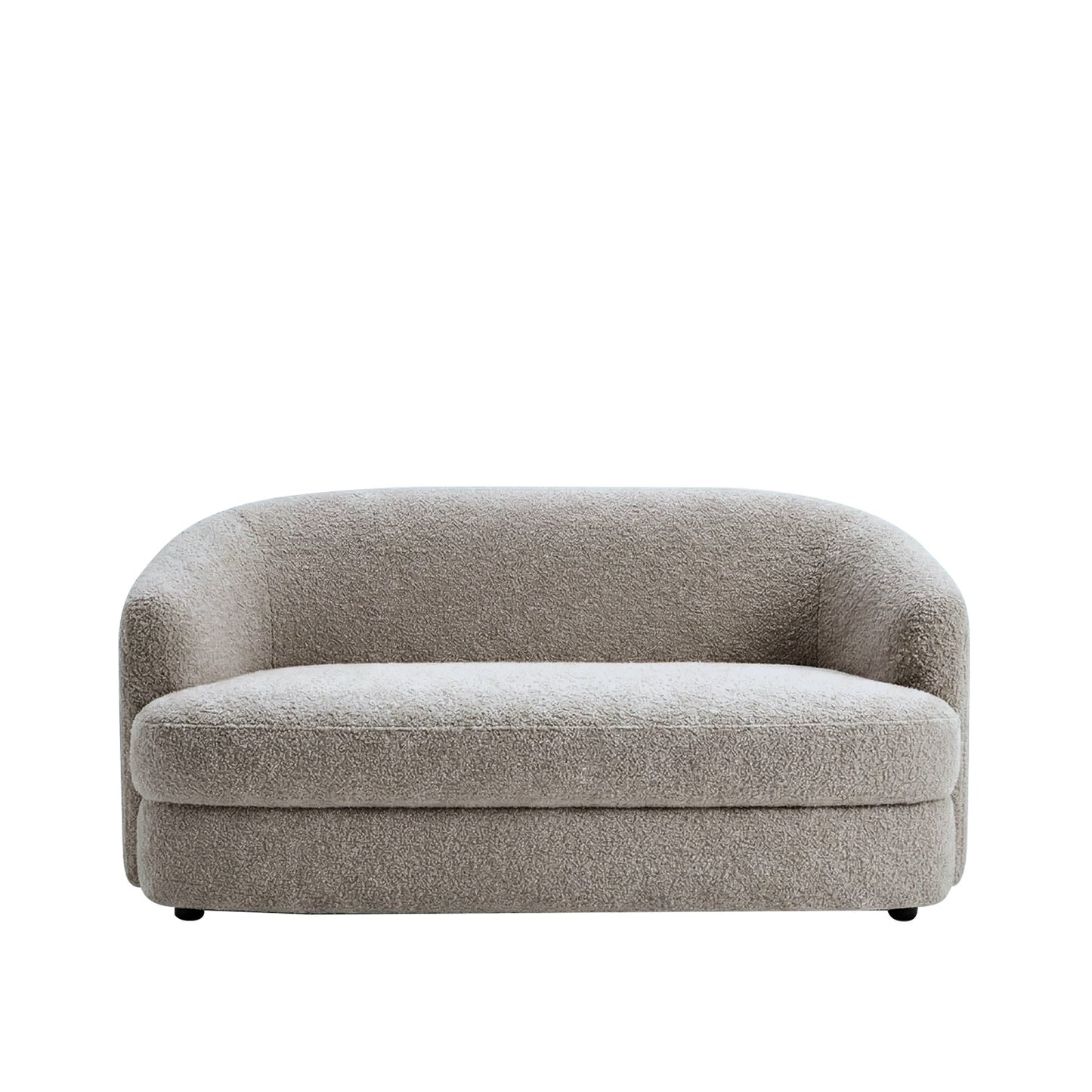 ElegantEnsemble Dark Grey Boucle 2 Seater Sofa