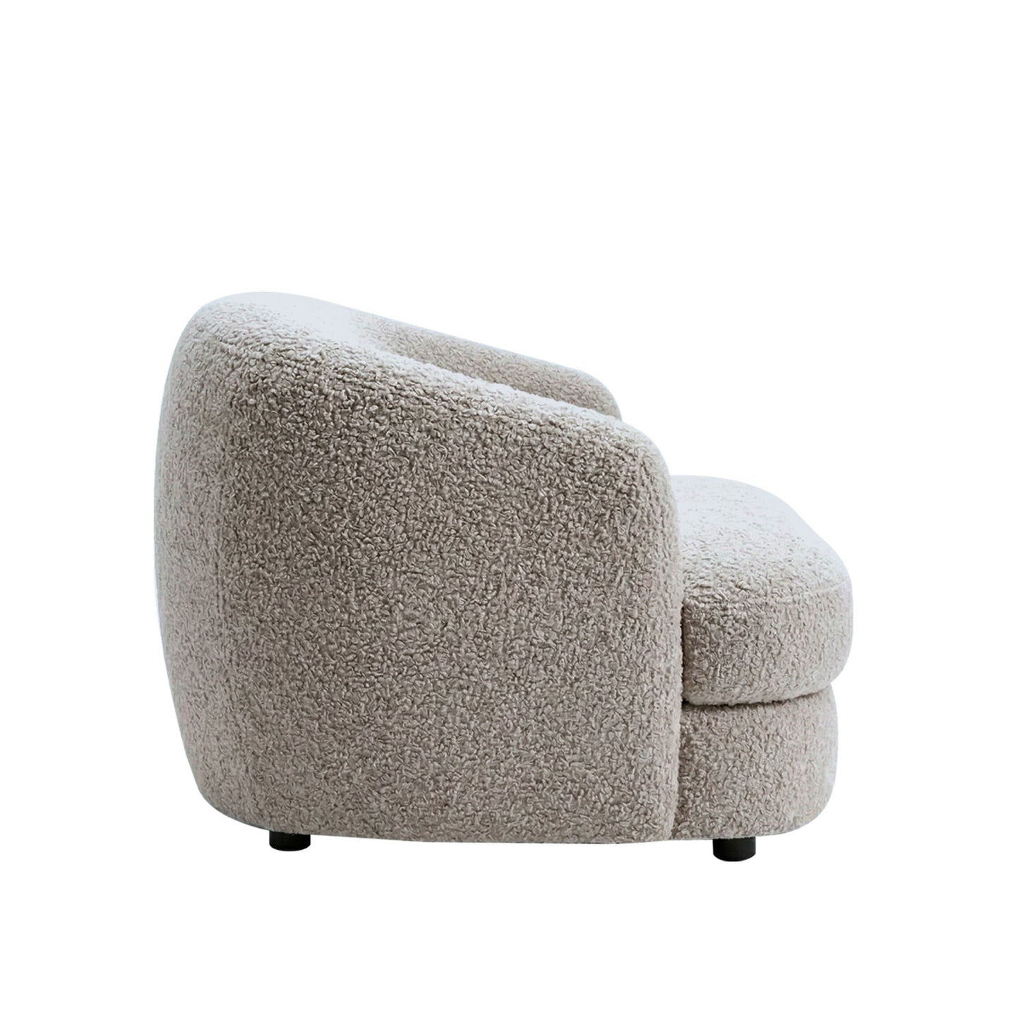ElegantEnsemble Dark Grey Boucle 2 Seater Sofa