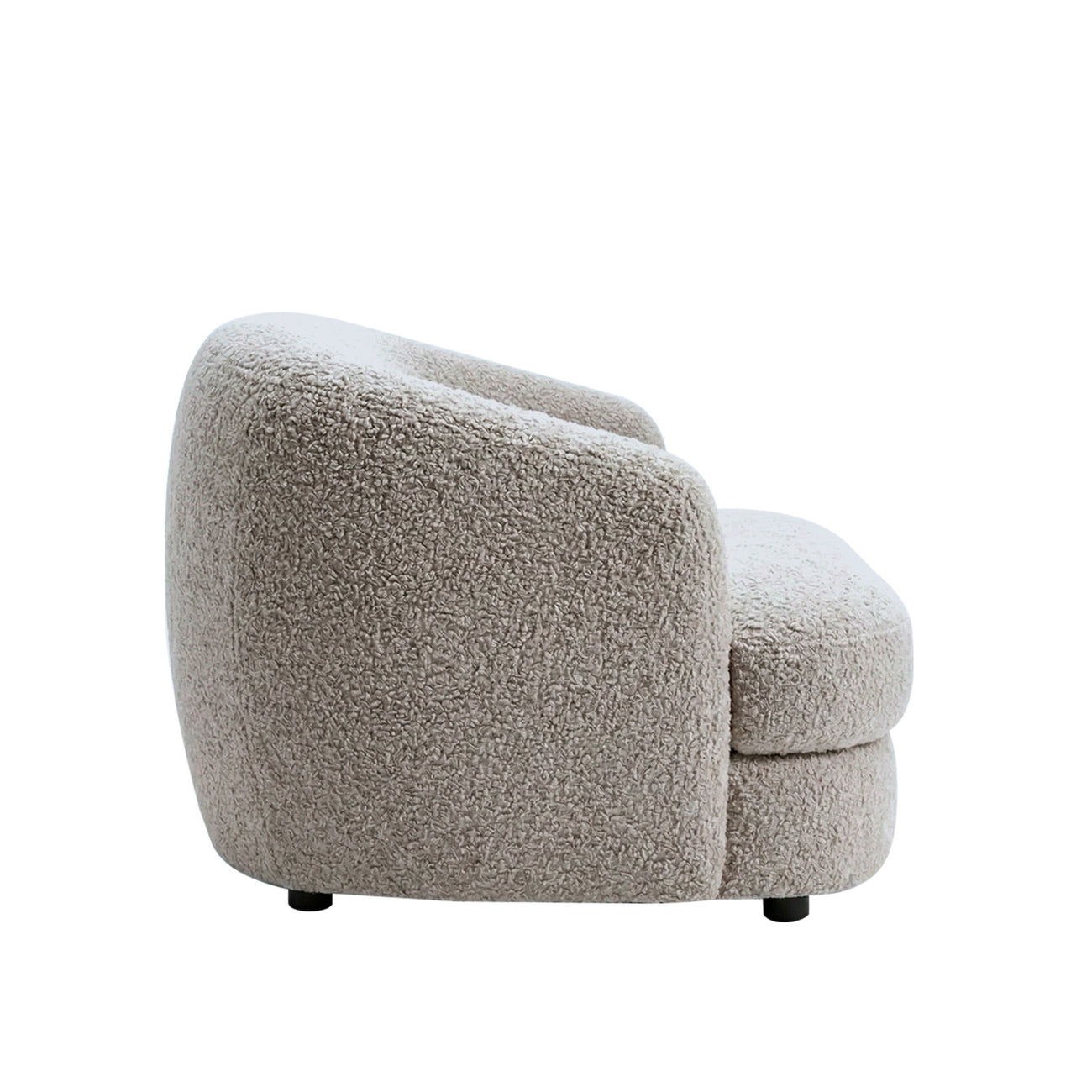 ElegantEnsemble Dark Grey Boucle 2 Seater Sofa