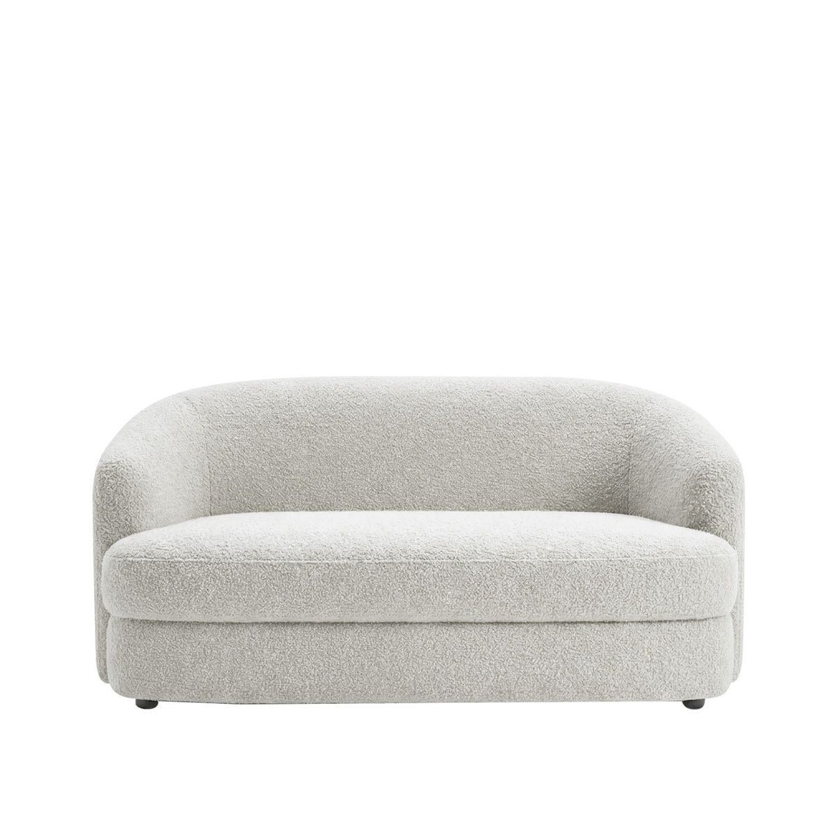ElegantEnsemble Mouse Grey Boucle 2 Seater Sofa