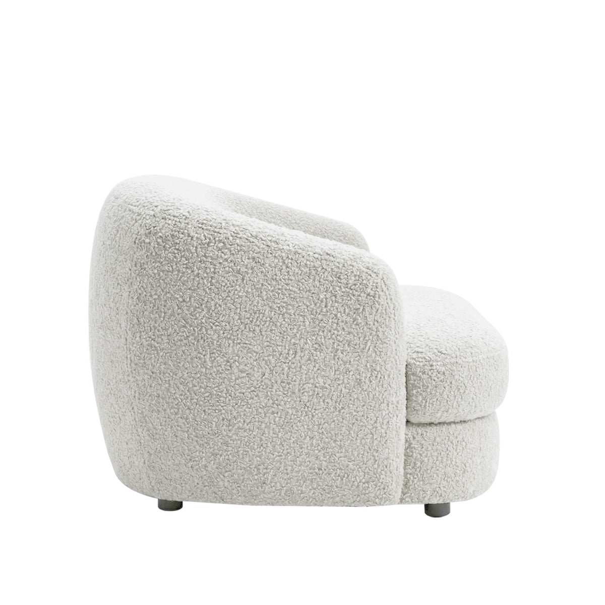 ElegantEnsemble Mouse Grey Boucle 2 Seater Sofa