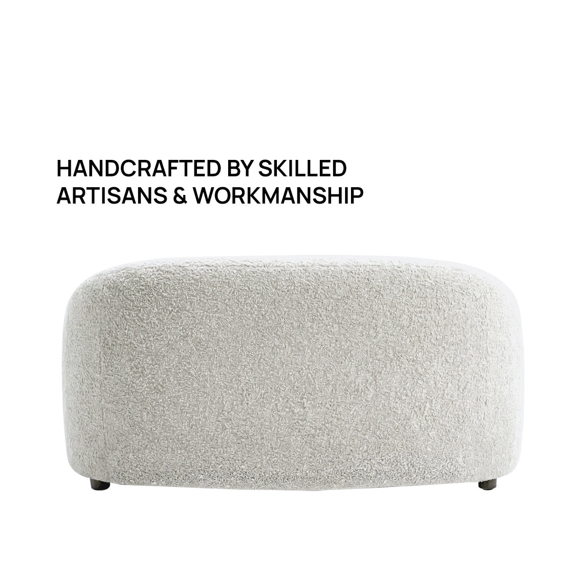 ElegantEnsemble Mouse Grey Boucle 2 Seater Sofa