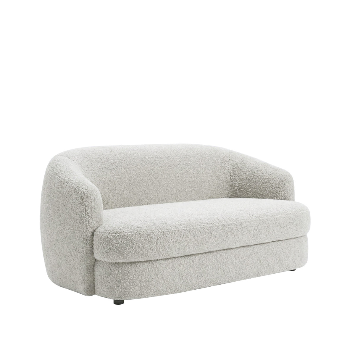 ElegantEnsemble Mouse Grey Boucle 2 Seater Sofa