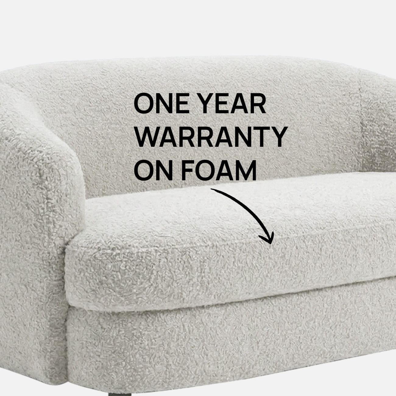 ElegantEnsemble Mouse Grey Boucle 2 Seater Sofa