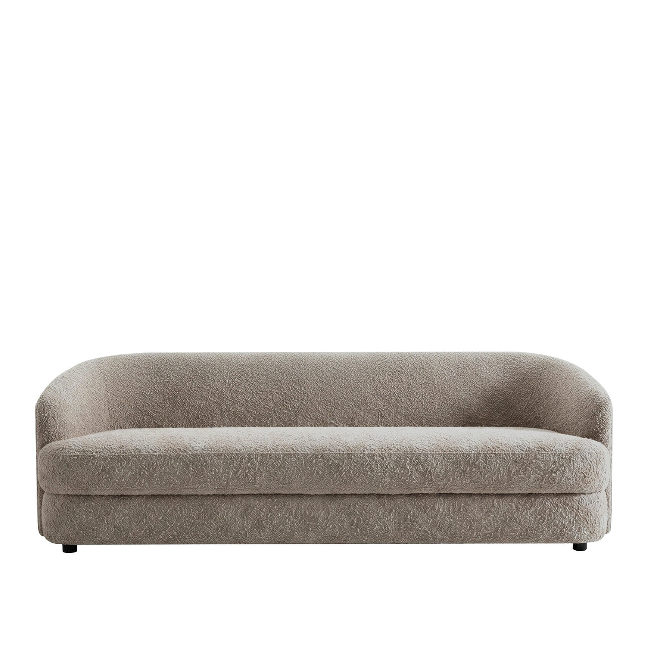 ElegantEnsemble Grey Boucle 3 Seater Sofa