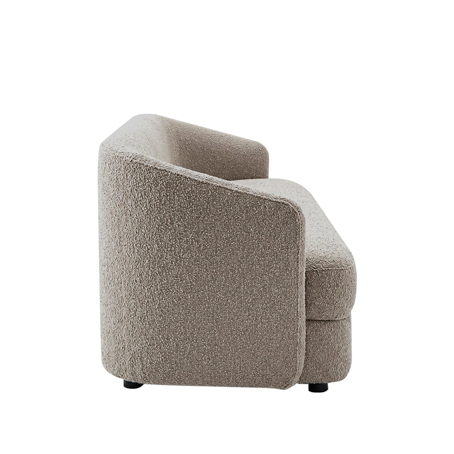 ElegantEnsemble Grey Boucle 3 Seater Sofa