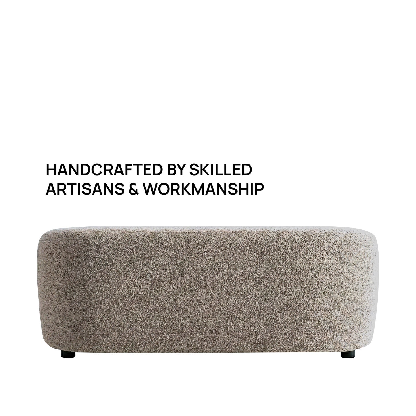 ElegantEnsemble Grey Boucle 3 Seater Sofa