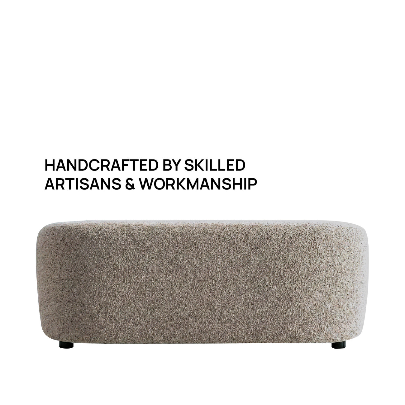 ElegantEnsemble Grey Boucle 3 Seater Sofa