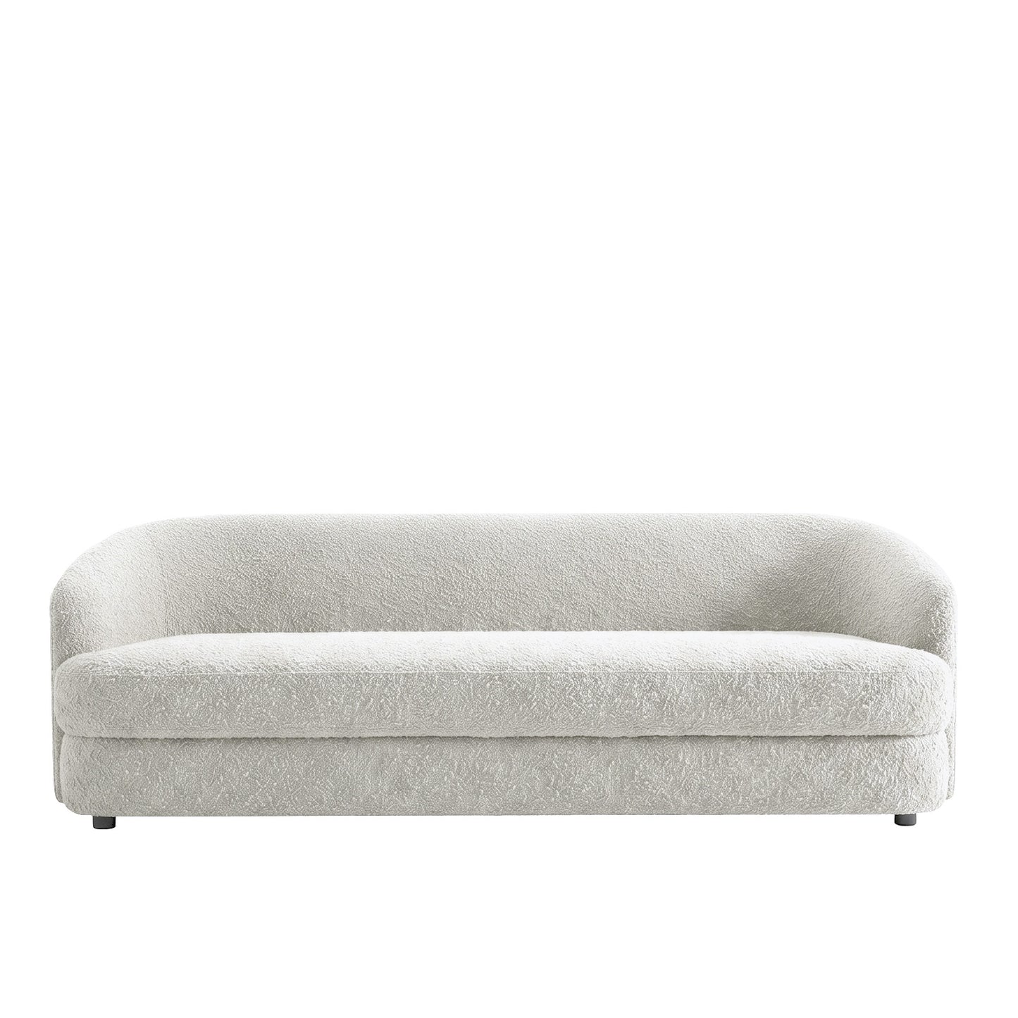 ElegantEnsemble Mouse Dark Grey Boucle 3 Seater Sofa