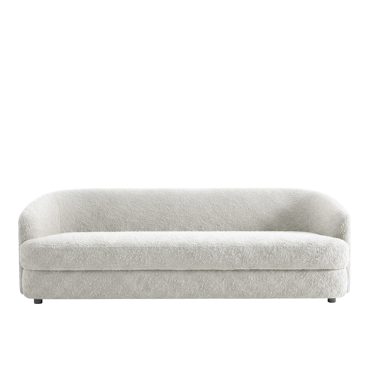 ElegantEnsemble Mouse Dark Grey Boucle 3 Seater Sofa