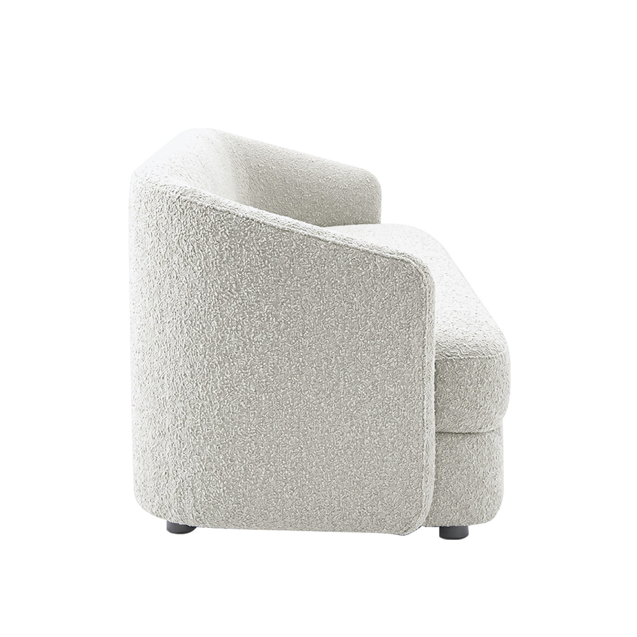 ElegantEnsemble Mouse Dark Grey Boucle 3 Seater Sofa