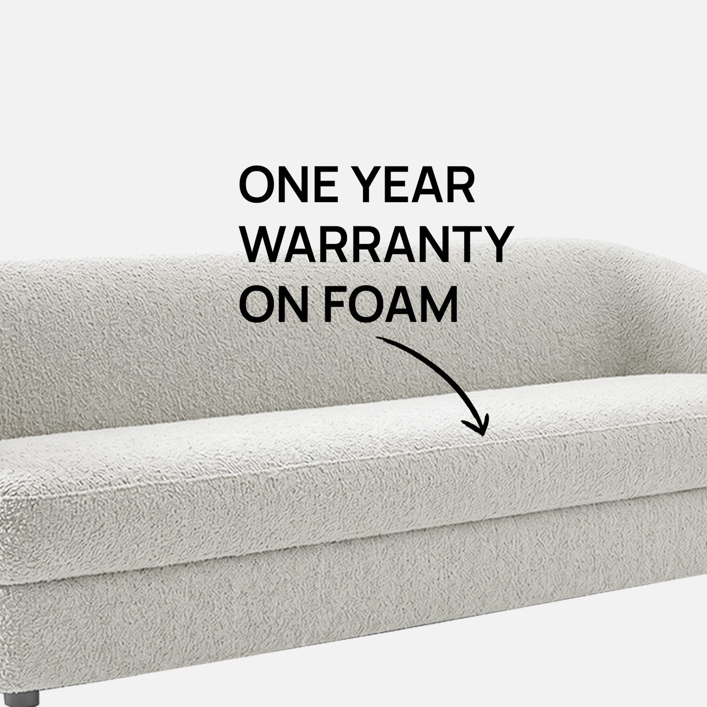 ElegantEnsemble Mouse Dark Grey Boucle 3 Seater Sofa
