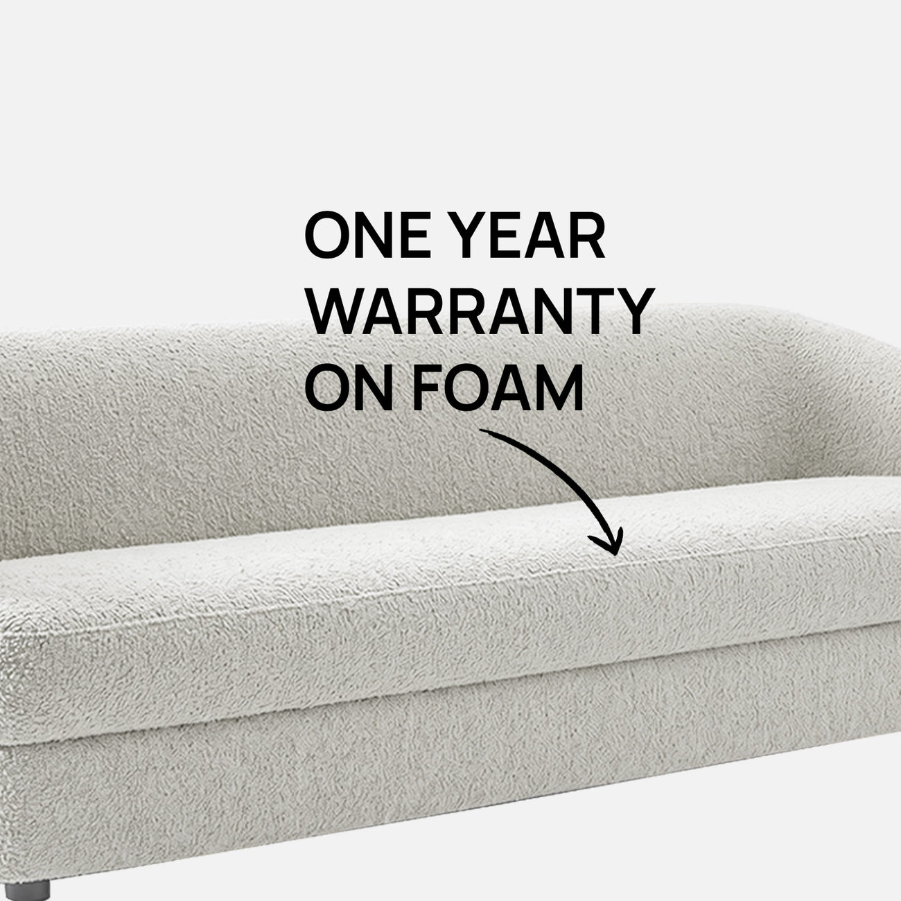 ElegantEnsemble Mouse Dark Grey Boucle 3 Seater Sofa
