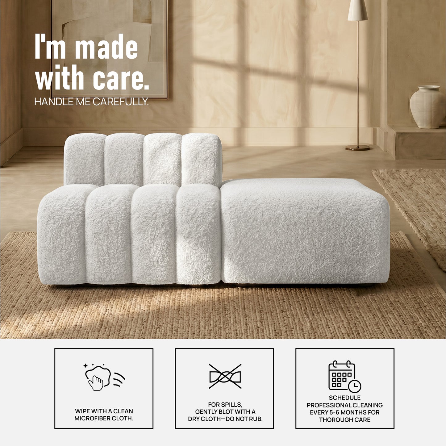 ChicComfort Beige Detachable Sofa Set