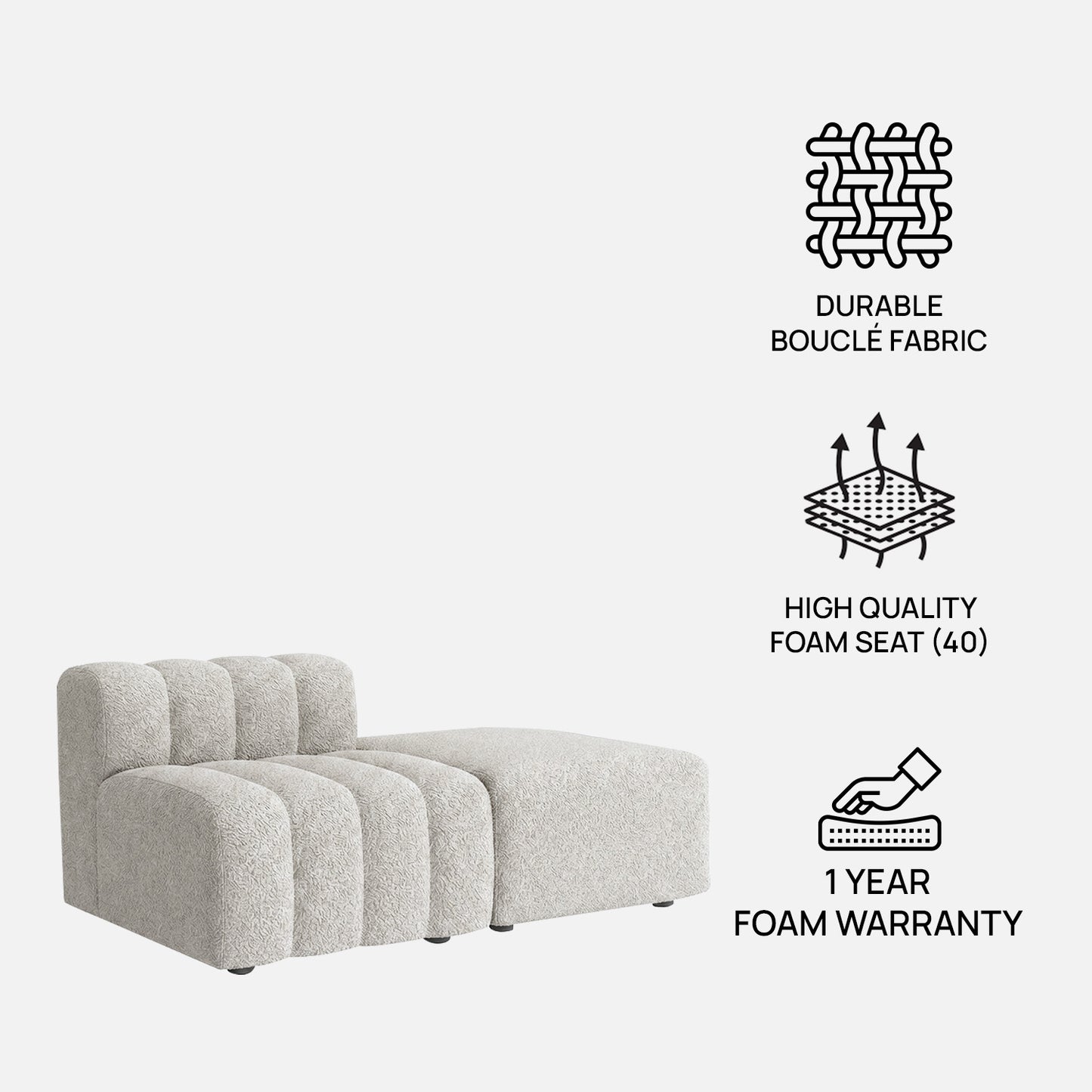 ChicComfort Beige Detachable Sofa Set