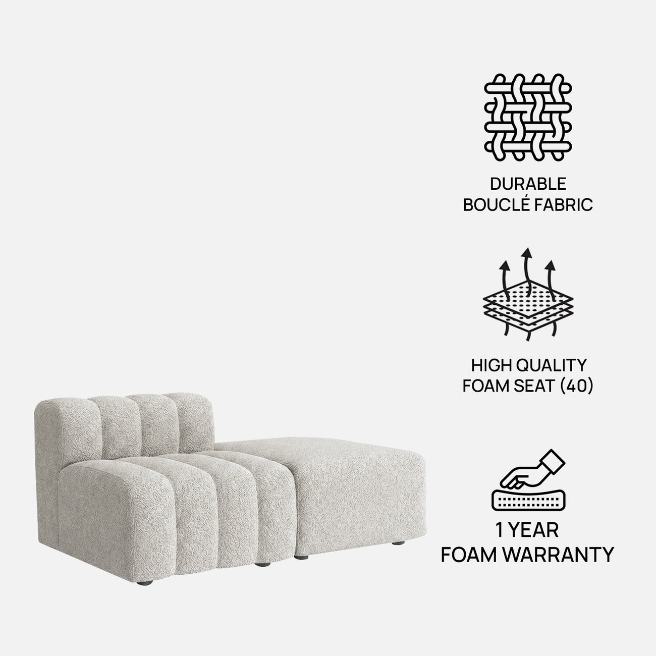 ChicComfort Beige Detachable Sofa Set