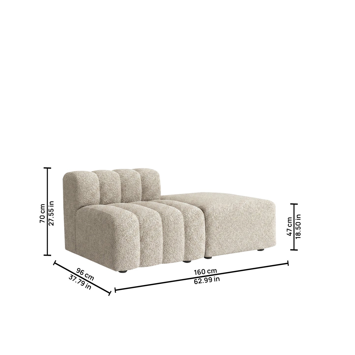 ChicComfort Creme Detachable Sofa Set