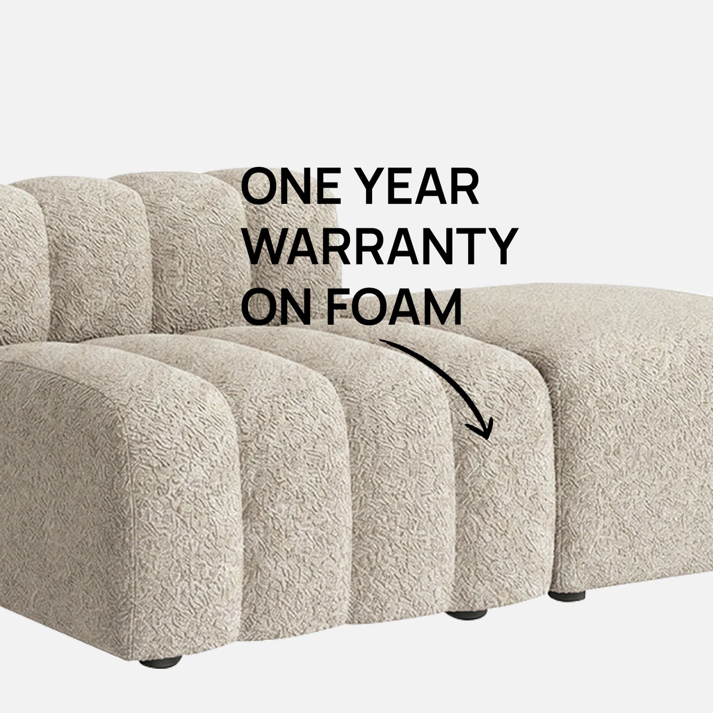ChicComfort Creme Detachable Sofa Set