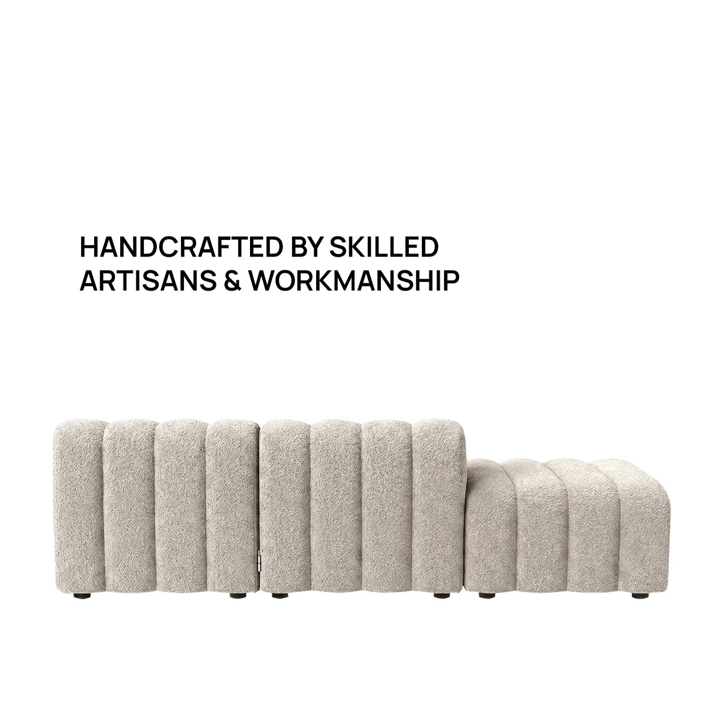 ChicComfort Beige 3 Seater Detachable Sofa Set