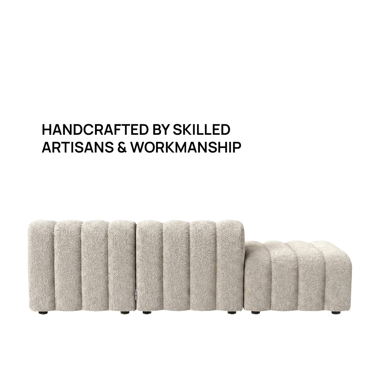 ChicComfort Beige 3 Seater Detachable Sofa Set