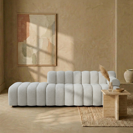 ChicComfort Creme 3 Seater Detachable Sofa Set