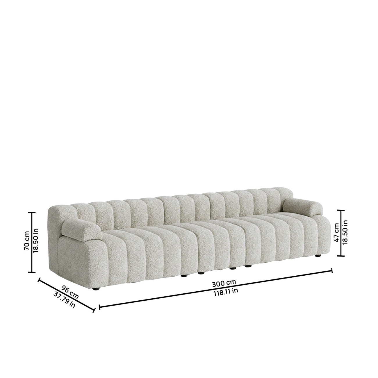 ChicComfort Beige 4 Seater Sofa Set