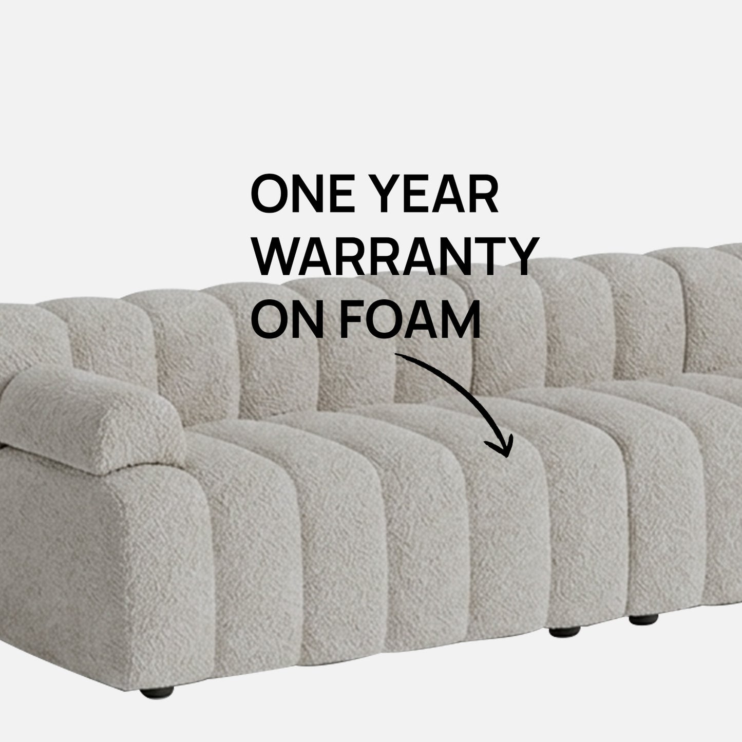 ChicComfort Creme 4 Seater Sofa Set