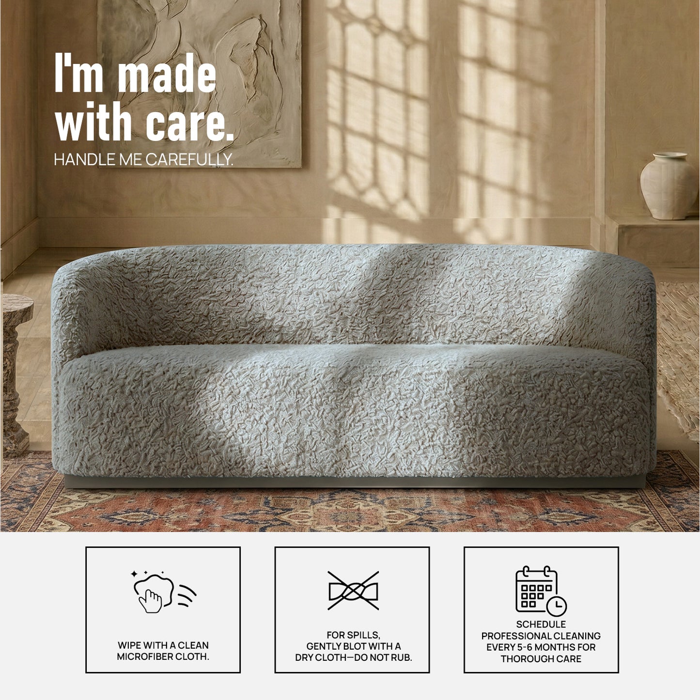 StylishSimplicity Sand 2 Seater Sofa