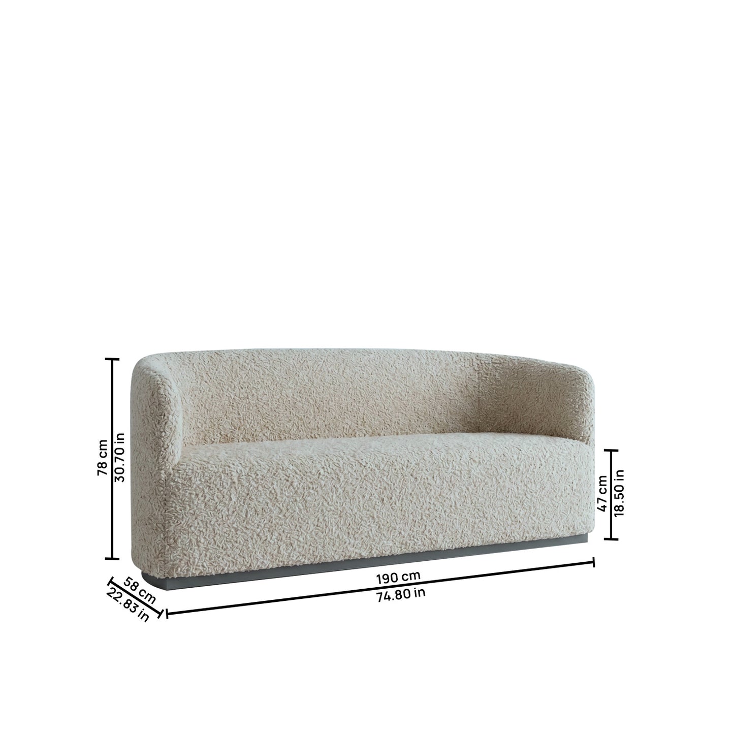 StylishSimplicity Sand 2 Seater Sofa