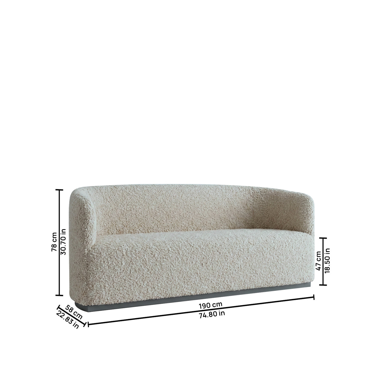StylishSimplicity Sand 2 Seater Sofa