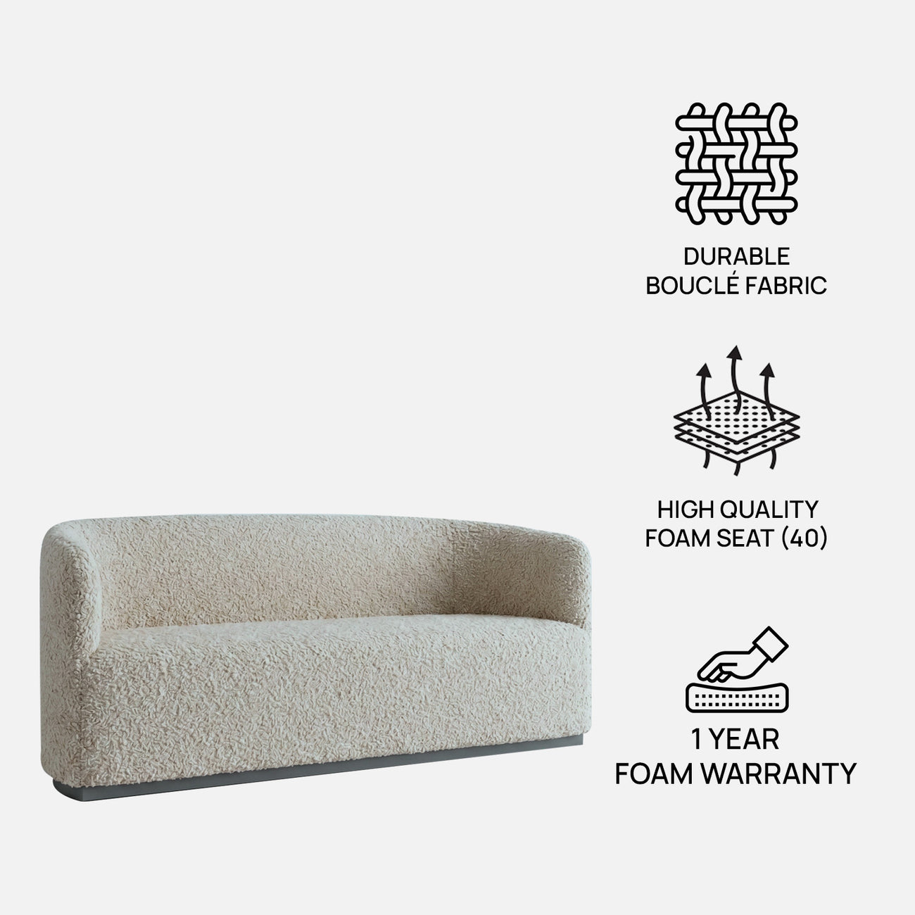 StylishSimplicity Sand 2 Seater Sofa