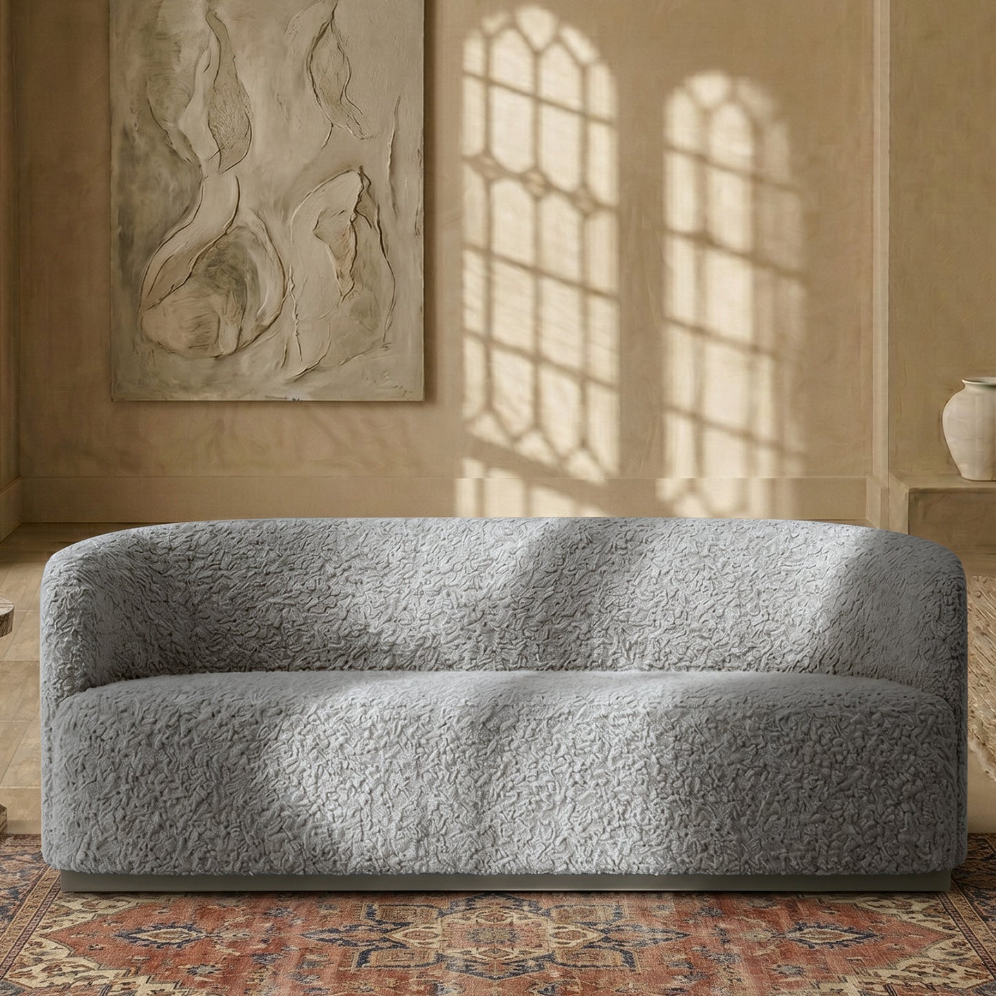 StylishSimplicity Creme 2 Seater Sofa