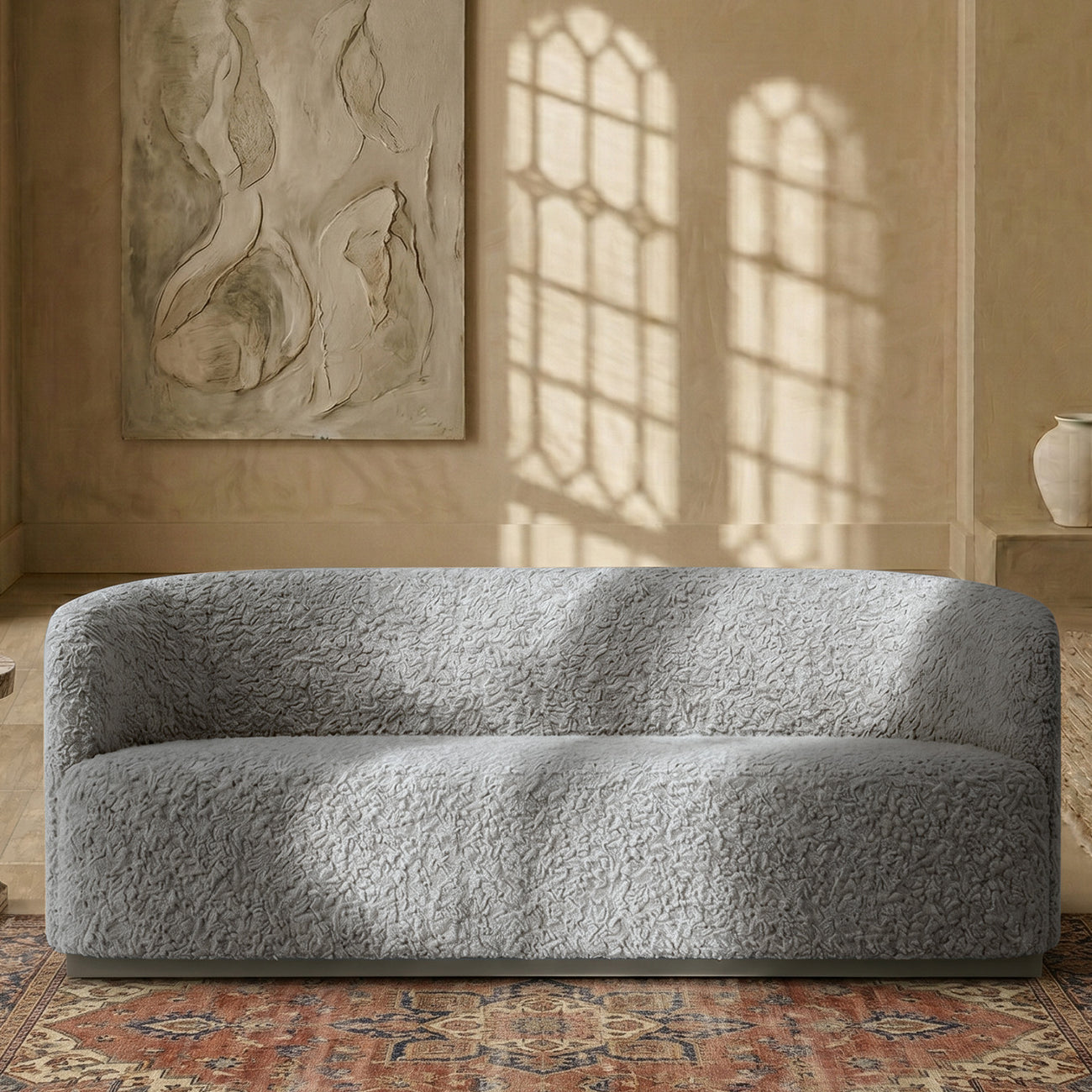StylishSimplicity Creme 2 Seater Sofa