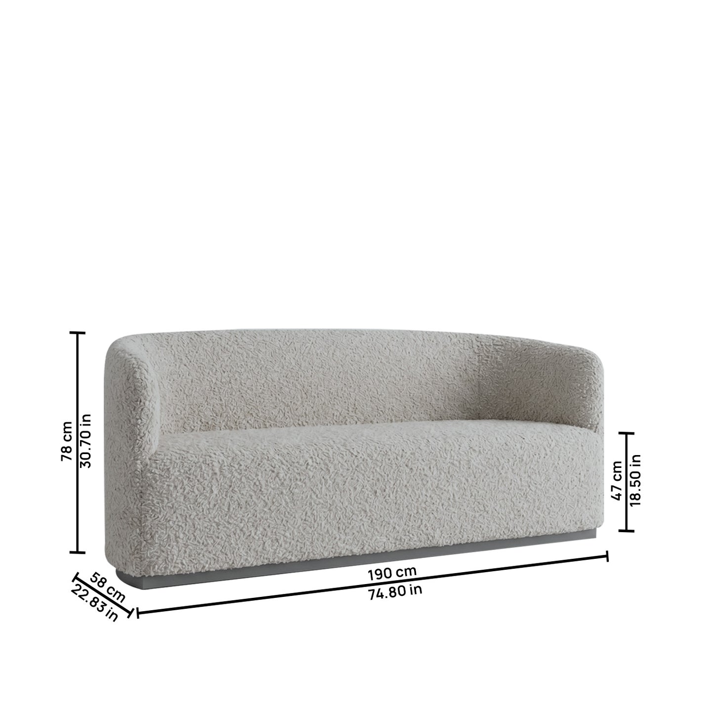 StylishSimplicity Creme 2 Seater Sofa