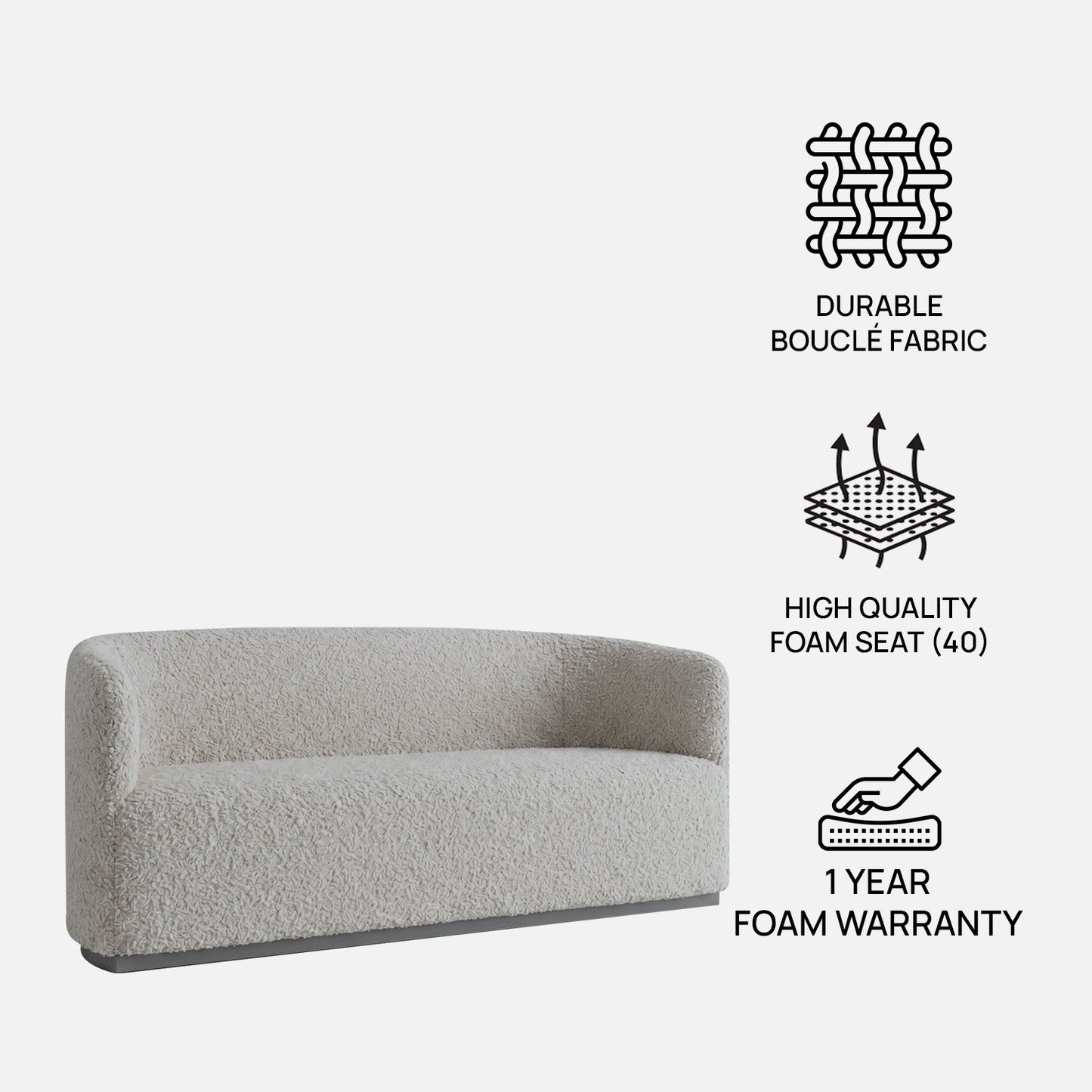 StylishSimplicity Creme 2 Seater Sofa