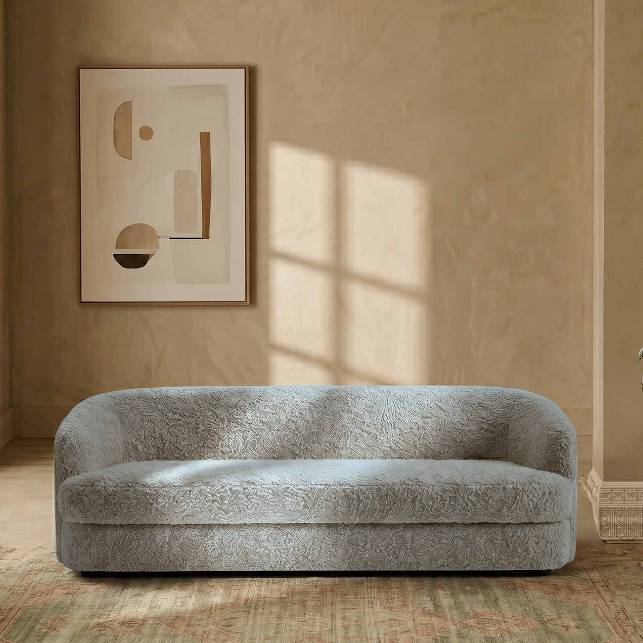StylishSimplicity Sand 3 Seater Sofa Creme