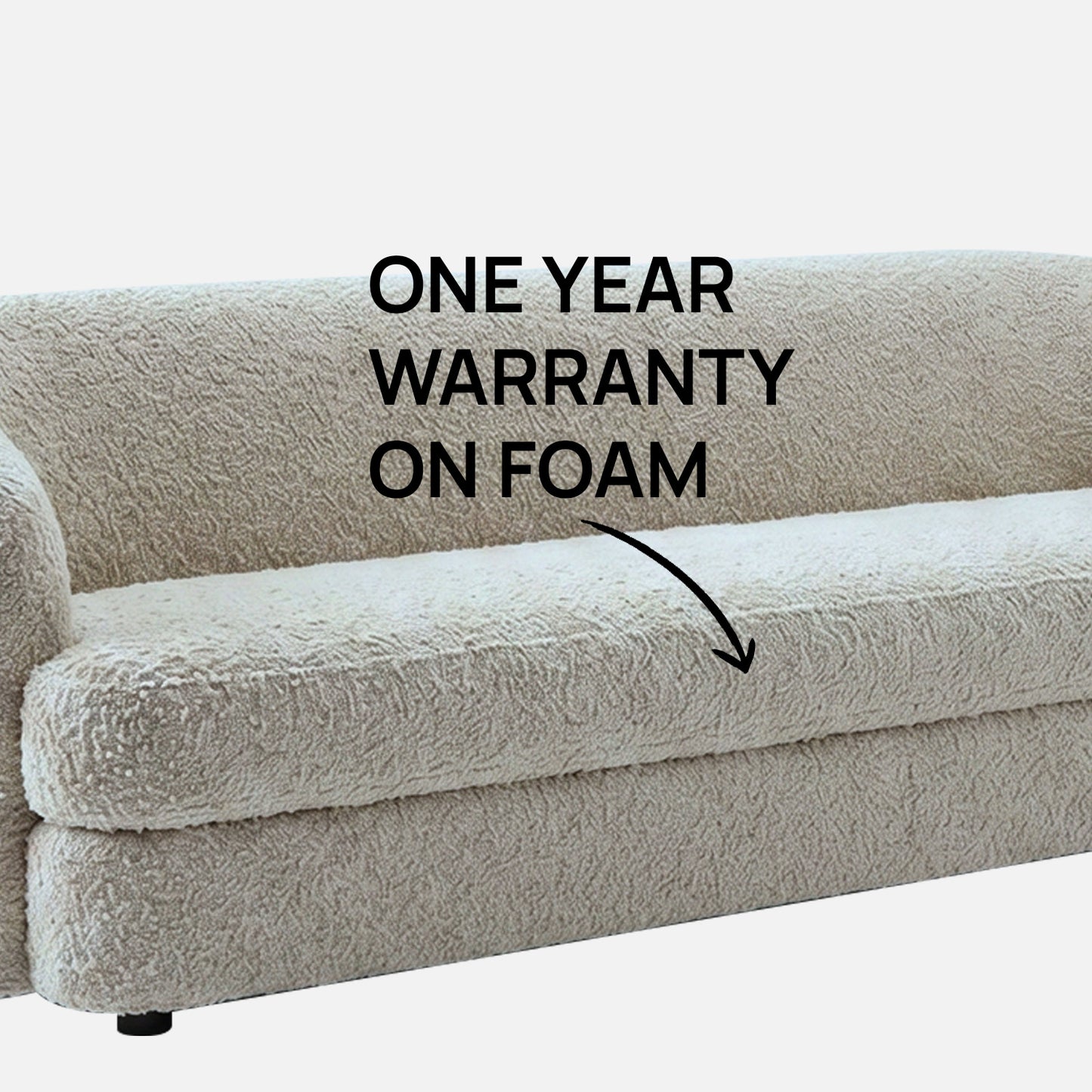 StylishSimplicity Sand 3 Seater Sofa Creme