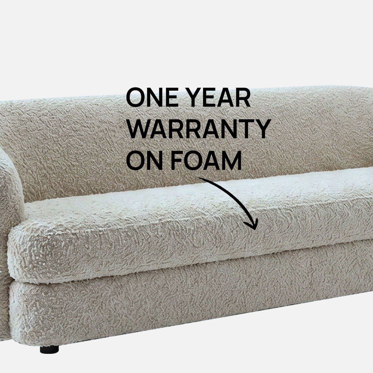 StylishSimplicity Sand 3 Seater Sofa Creme