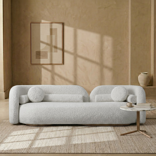 LavishLounge 3 Seater Sofa Creme