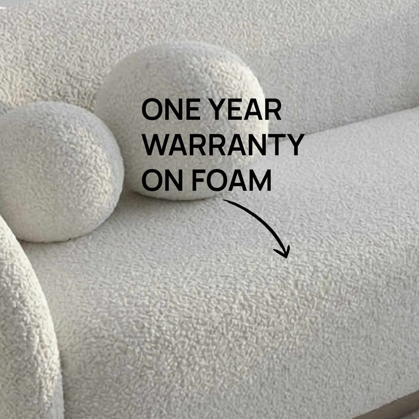 ElegantEnsemble 3 Seater Sofa Creme