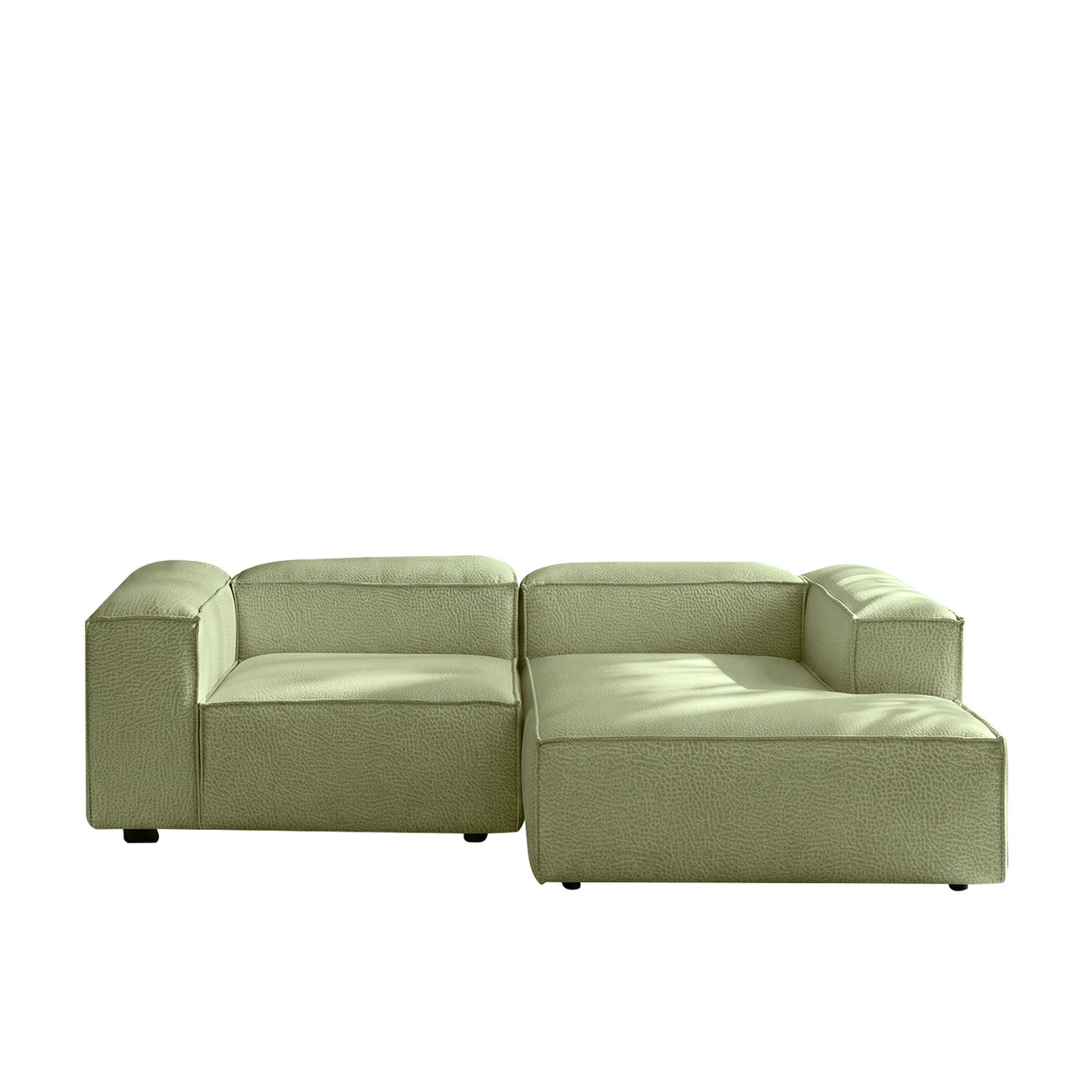 ElegantEdge 2 Seater Versatile, Comfortable Olive Green L Shaped Sofa