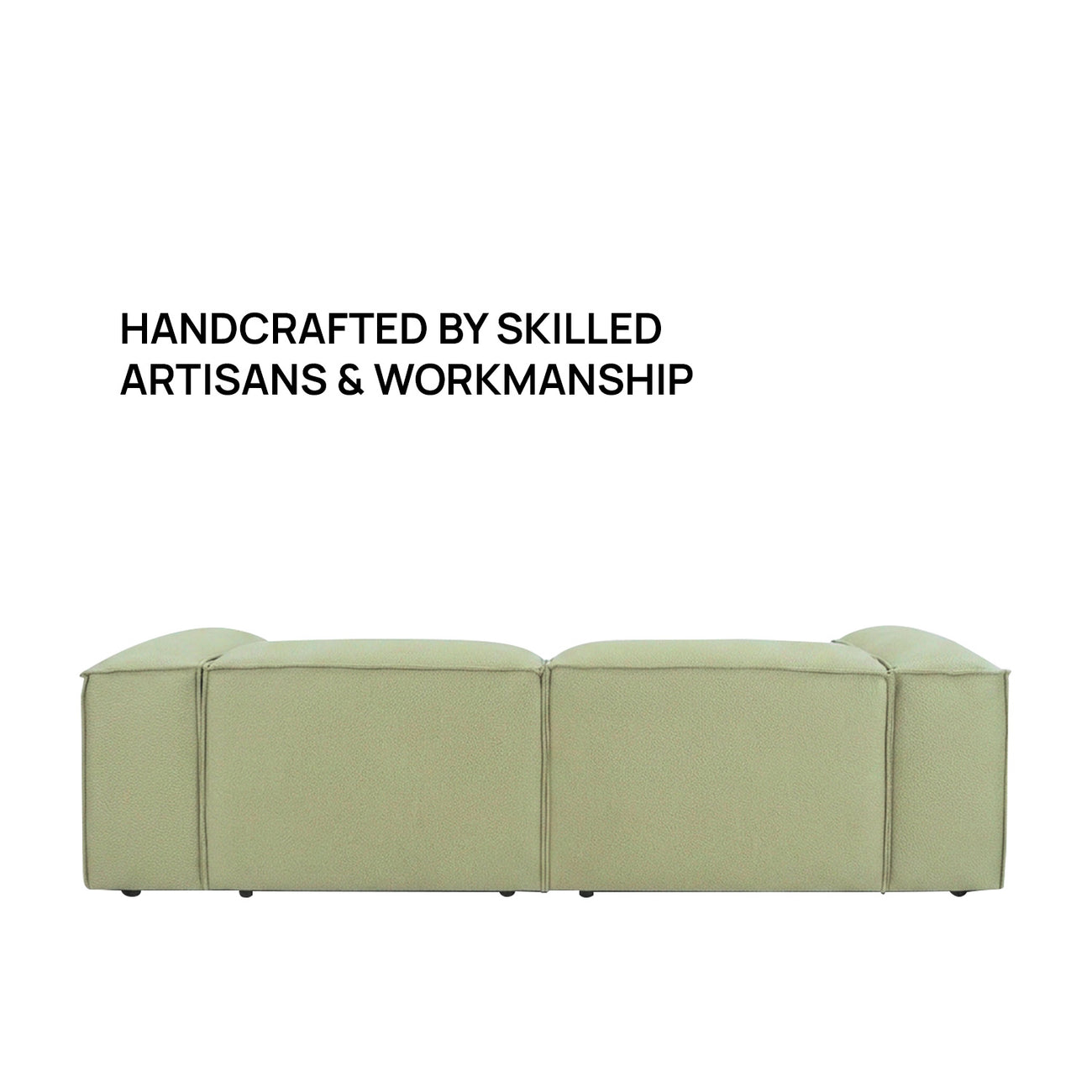 ElegantEdge 2 Seater Versatile, Comfortable Olive Green L Shaped Sofa