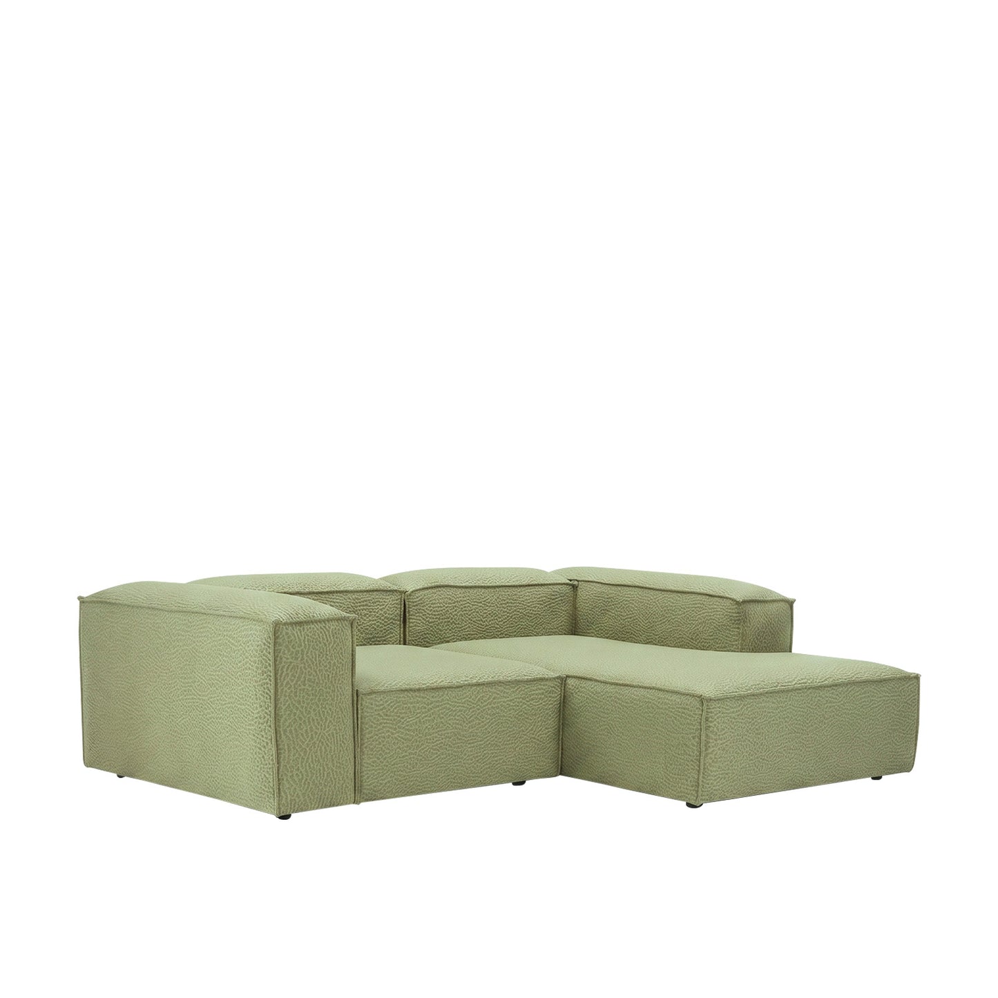 ElegantEdge 2 Seater Versatile, Comfortable Olive Green L Shaped Sofa