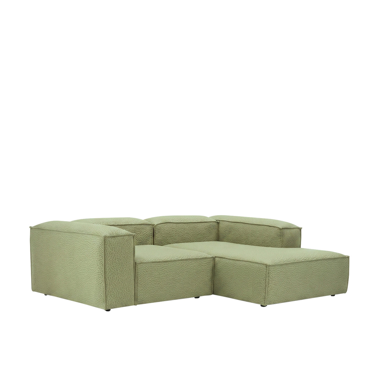 ElegantEdge 2 Seater Versatile, Comfortable Olive Green L Shaped Sofa